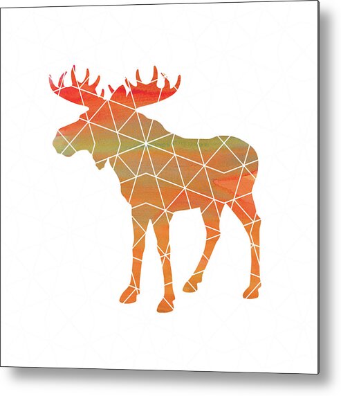 Moose Metal Print featuring the mixed media Moose by Erin Clark