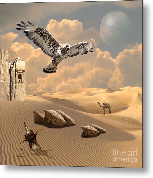 Desert Metal Print featuring the digital art Mystica of desert by Alexa Szlavics