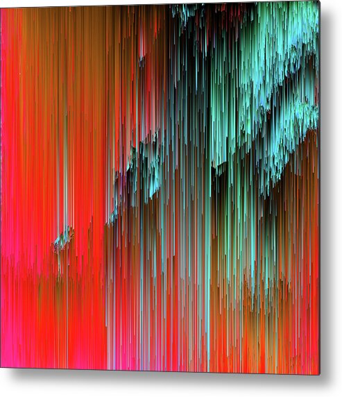 Glitch Metal Print featuring the digital art Nice Day for a Walk by Jennifer Walsh