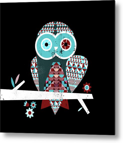 Alertness Metal Print featuring the digital art Night Owl by Luciano Lozano