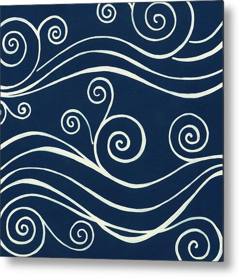 Wag Public Metal Print featuring the painting Ocean Motifs II by June Erica Vess