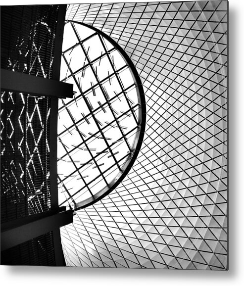 Patterns Metal Print featuring the photograph Oculus and Sky Reflector Net by Steve Ember