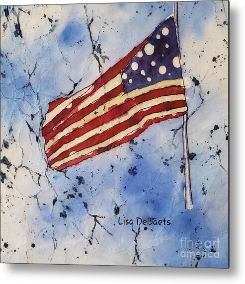 American Flags Metal Print featuring the painting Old Glory by Lisa Debaets
