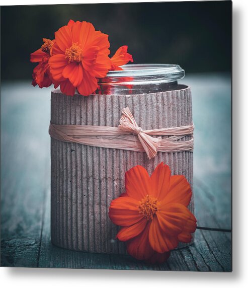Flowers Metal Print featuring the photograph Orange Duo by Philippe Sainte-Laudy