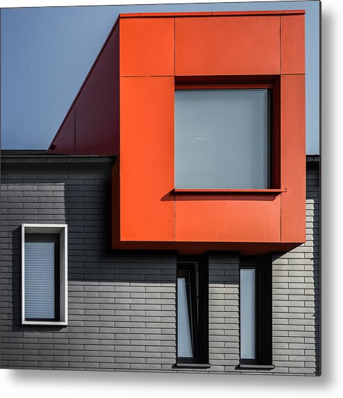 Architecture Metal Print featuring the photograph Orange Hideout by Luc Vangindertael (lagrange)
