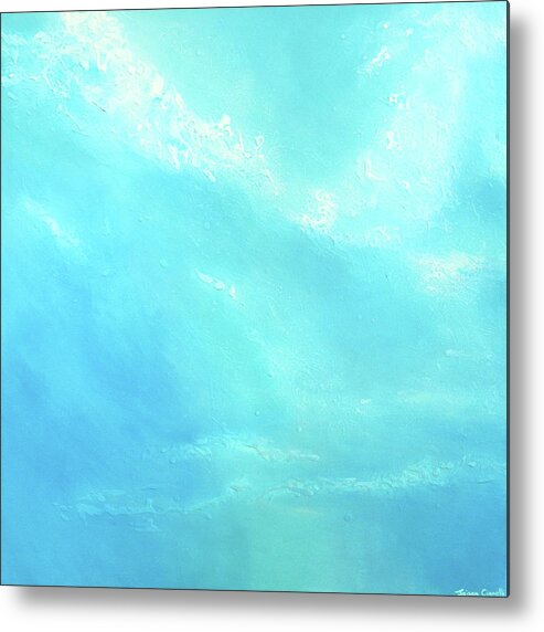 Blue Metal Print featuring the painting Peace by Jaison Cianelli