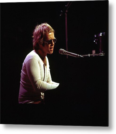 Singer Metal Print featuring the photograph Photo Of Elton John by David Redfern
