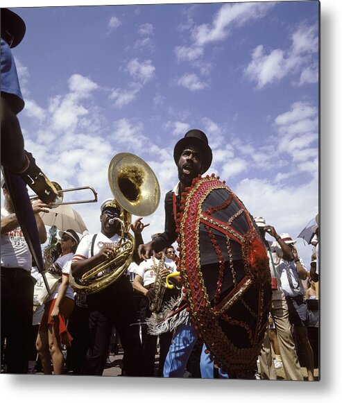 Music Metal Print featuring the photograph Photo Of Marching Band And New Orleans by David Redfern