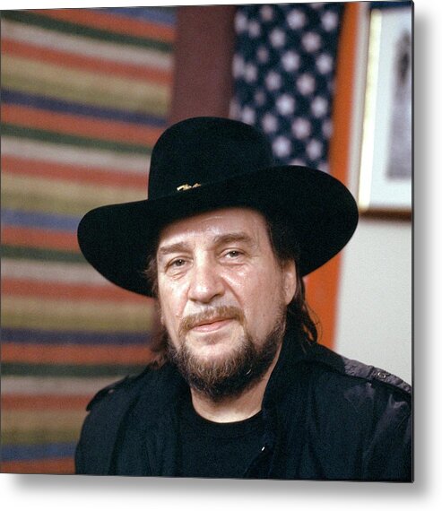 1980-1989 Metal Print featuring the photograph Photo Of Waylon Jennings by David Redfern