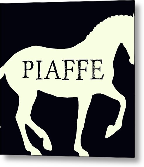 Animated Metal Print featuring the photograph Piaffe Negative Squared by Dressage Design