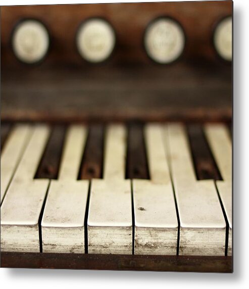 Piano Metal Print featuring the photograph Piano Keys by Allison Mcd Photography