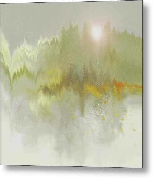 Abstract Metal Print featuring the digital art Prelude in b minor by Gina Harrison