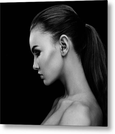 Faces Metal Print featuring the photograph Project Faces [lucia] by Martin Krystynek Qep