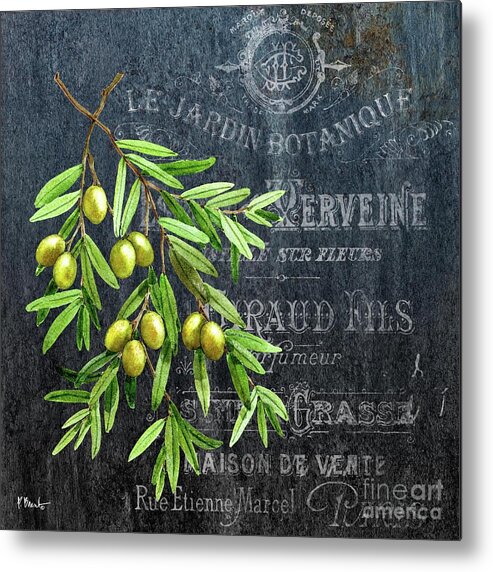Watercolor Metal Print featuring the painting Provincial Herbs V by Paul Brent