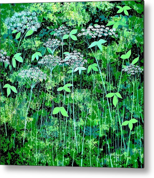 Contemporary Metal Print featuring the painting Queen Of Lace by Herb Dickinson