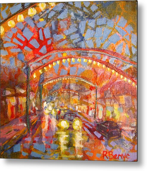 Festive Metal Print featuring the painting Ready to Go in the Short North by Robie Benve