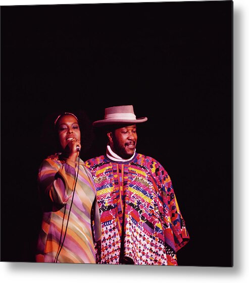 Singer Metal Print featuring the photograph Roberta Flack And Les Mccann Perform At by David Redfern