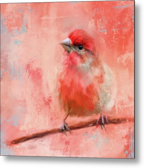 Colorful Metal Print featuring the painting Rosey Cheeks by Jai Johnson