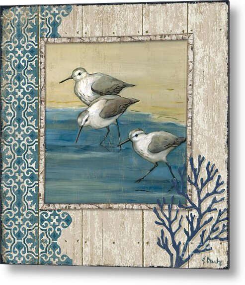 Birds Metal Print featuring the painting Sandpiper Shore II by Paul Brent