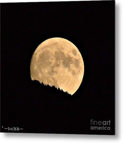 Moon Metal Print featuring the photograph September Moonrise by Dorrene BrownButterfield
