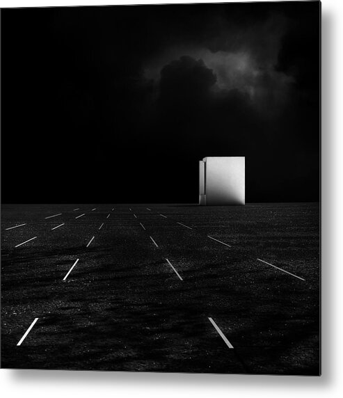 Wall Metal Print featuring the photograph Shelter In Nowhere Land by Gilbert Claes