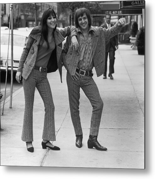 Rock Music Metal Print featuring the photograph Sonny And Cher by Jack Robinson