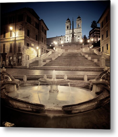 Steps Metal Print featuring the photograph Spanish Steps by Massimo Merlini