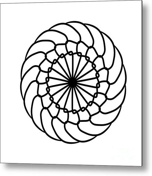 Spiral Metal Print featuring the digital art Spiral Graphic Design by Delynn Addams
