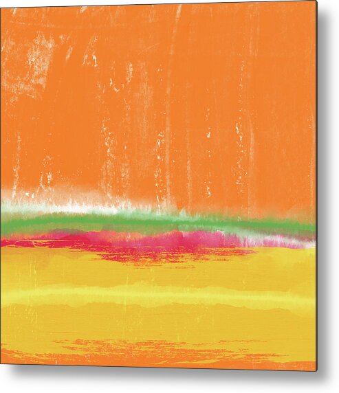 Abstract Metal Print featuring the mixed media Spring Crush- Art by Linda Woods by Linda Woods