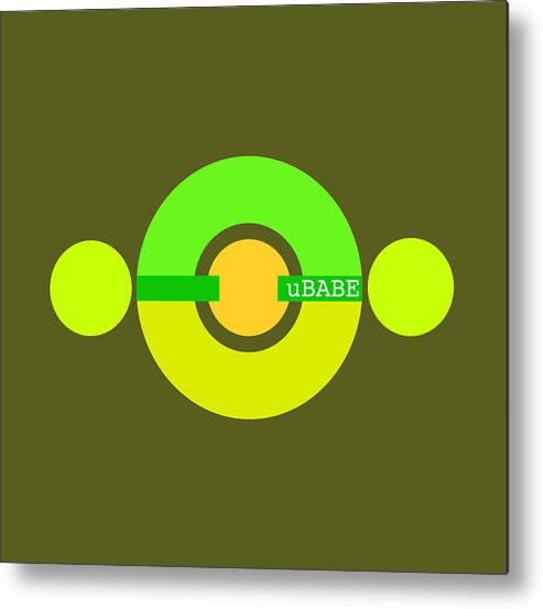 Cool Green Metal Print featuring the digital art Spring Sunshine by Ubabe Style