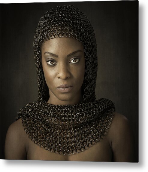 Mail Metal Print featuring the photograph Square Chainmail by Ross Oscar