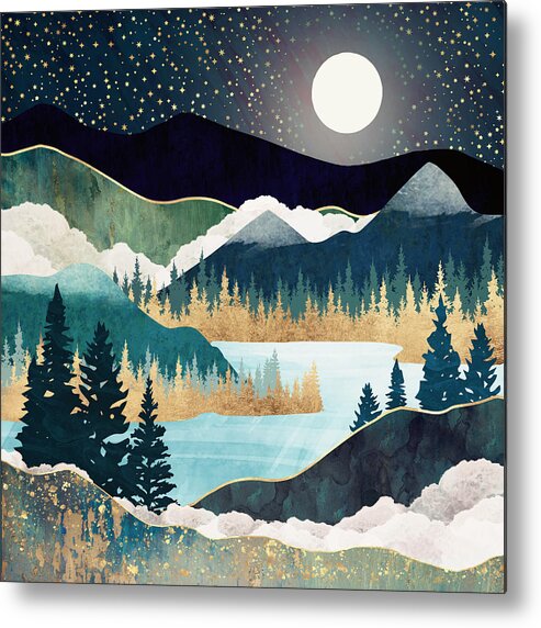 Stars Metal Print featuring the digital art Star Lake by Spacefrog Designs