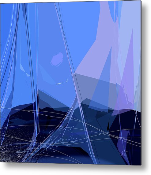 Abstract Metal Print featuring the digital art Starboard by Gina Harrison