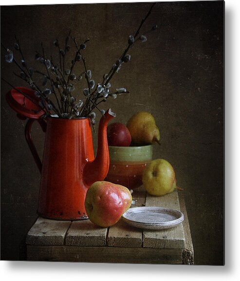 Still Life Metal Print featuring the photograph Still Life With Willows by Masha Sapego