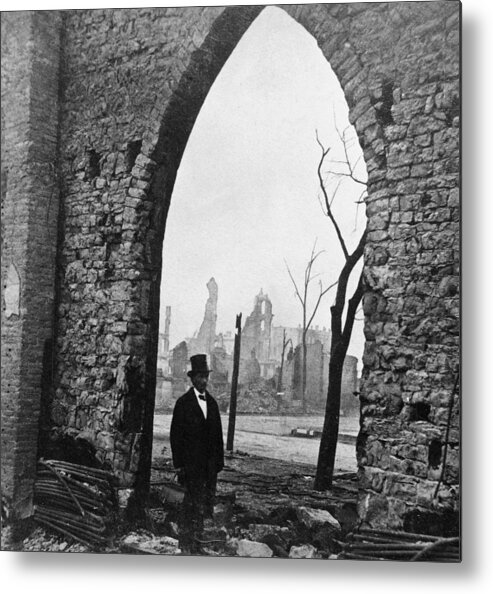 Arch Metal Print featuring the photograph Stone Arch Of Church After Chicago by Lightfoot