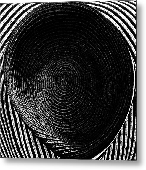  Metal Print featuring the photograph Striped Hat by Tom Romeo