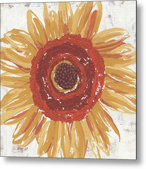 Sunflower Metal Print featuring the painting Sunflower I by Nikita Coulombe