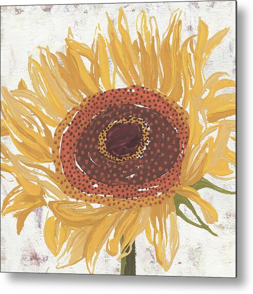 Sunflower Metal Print featuring the painting Sunflower V by Nikita Coulombe