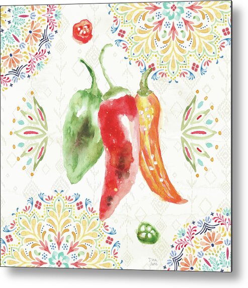 Blue Metal Print featuring the mixed media Sweet And Spicy II by Dina June
