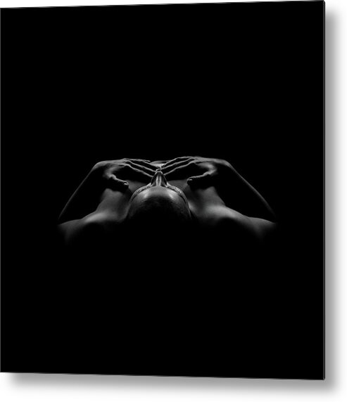 People Metal Print featuring the photograph Symmetric Naked Woman by Www.scribart.de - Martin Scriba - Photographer