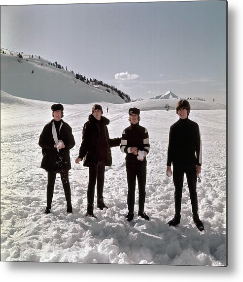 Rock Music Metal Print featuring the photograph The Beatles In Austria by Michael Ochs Archives