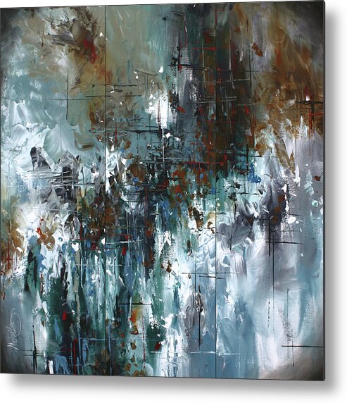 Abstract Metal Print featuring the painting The Eternal Gate by Michael Lang