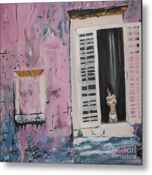 Architectural Painting Metal Print featuring the painting The Seductress by Denise Morgan