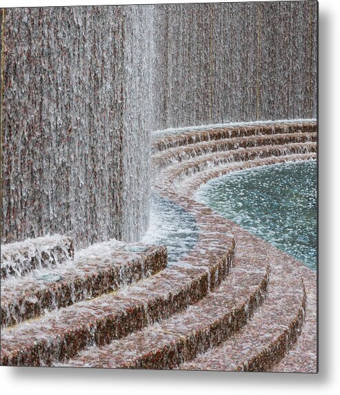 Fountain Metal Print featuring the photograph The Sound of Water by Liz Albro