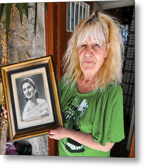 Street
Portrait
Woman
Emotion
Square Format Metal Print featuring the photograph Time by Thanasaki