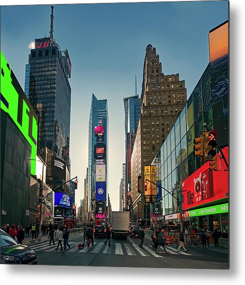 Nyc Metal Print featuring the photograph Times Square - Dec 2018 by S Paul Sahm