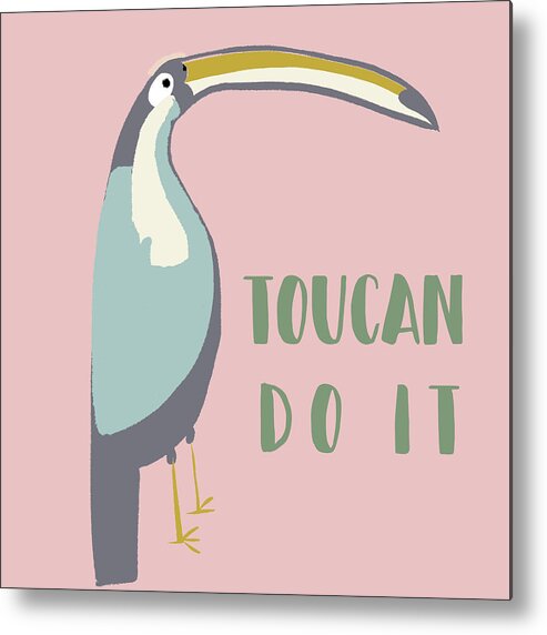 Toucan Metal Print featuring the mixed media Toucan Can Do It by Susan Bryant