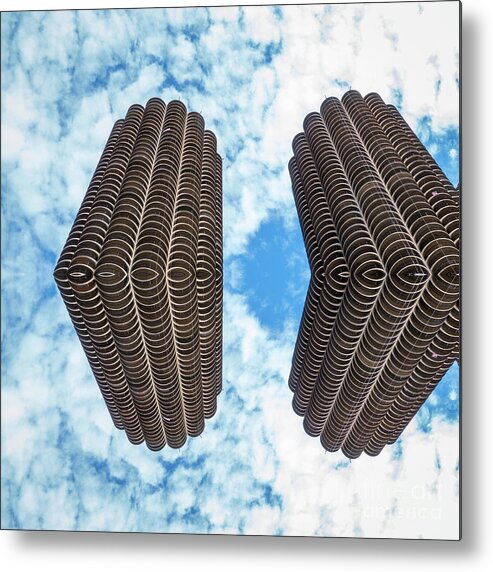 Abstract Metal Print featuring the photograph Towers in the sky by Izet Kapetanovic