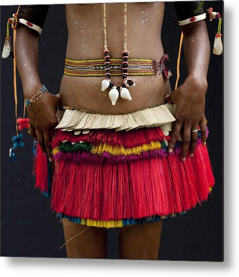 Skirt Metal Print featuring the photograph Trobriand Island In Trobriand, Papua by Eric Lafforgue
