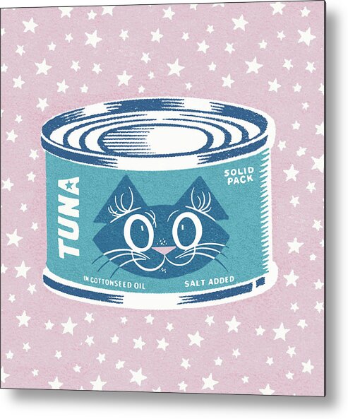 Animal Metal Print featuring the drawing Tuna cat food by CSA Images